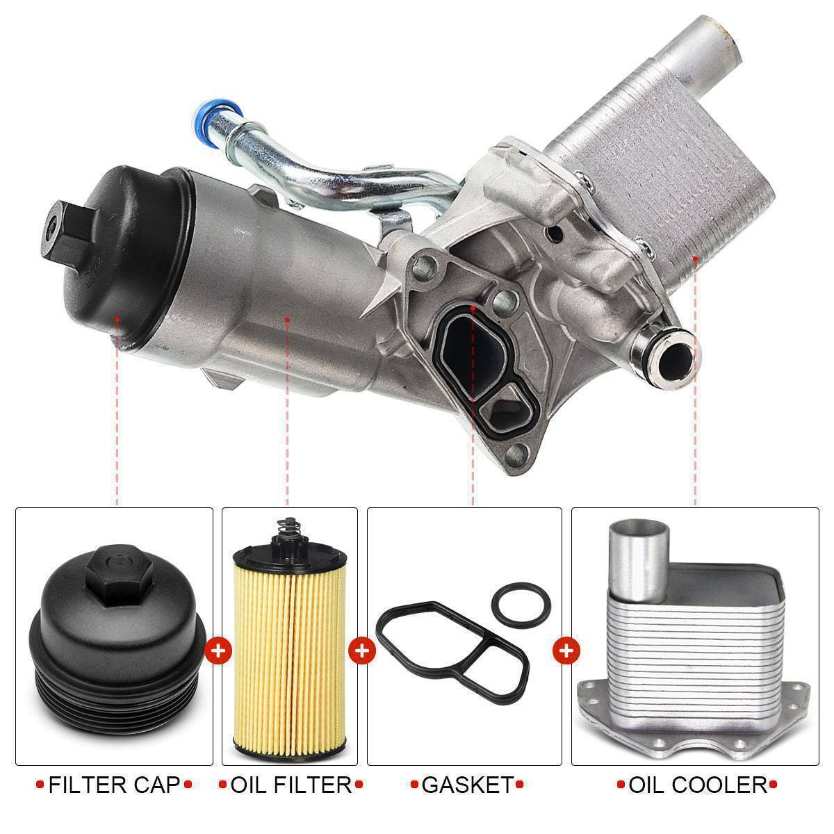 55566784 Oil Cooler Filter Housing For Chevy Cruze Sonic Trax Buick Encore 1.4L