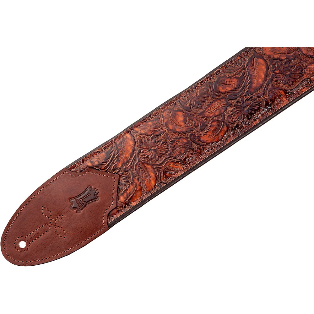 Levy's M4WP-006 3" Embossed Leather Guitar Strap
