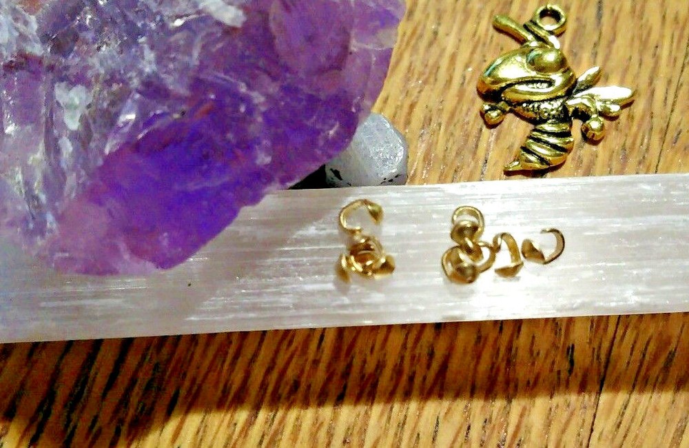 14K Yellow Gold 4-(Four) Single Cup Bead Tips