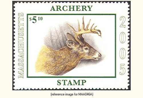 D2K Massachusetts Archery Stamp 2005 $5.10