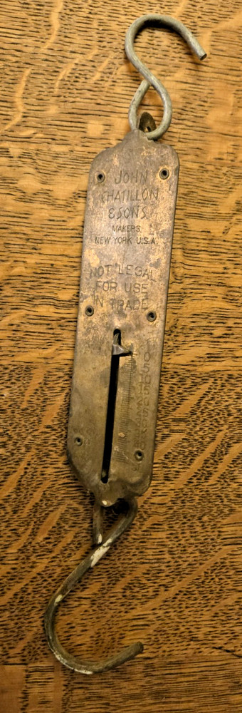 John Chatillon & Sons Type-100 Brass Scale 50lbs. 11" long