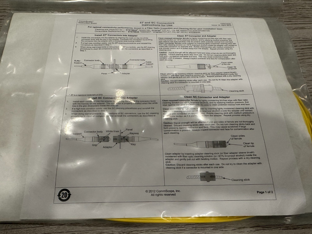 COMMSCOPE SYSTIMAX SOLUTIONS | FEWLCLC42-JXF010 Cable PATCH CORDS