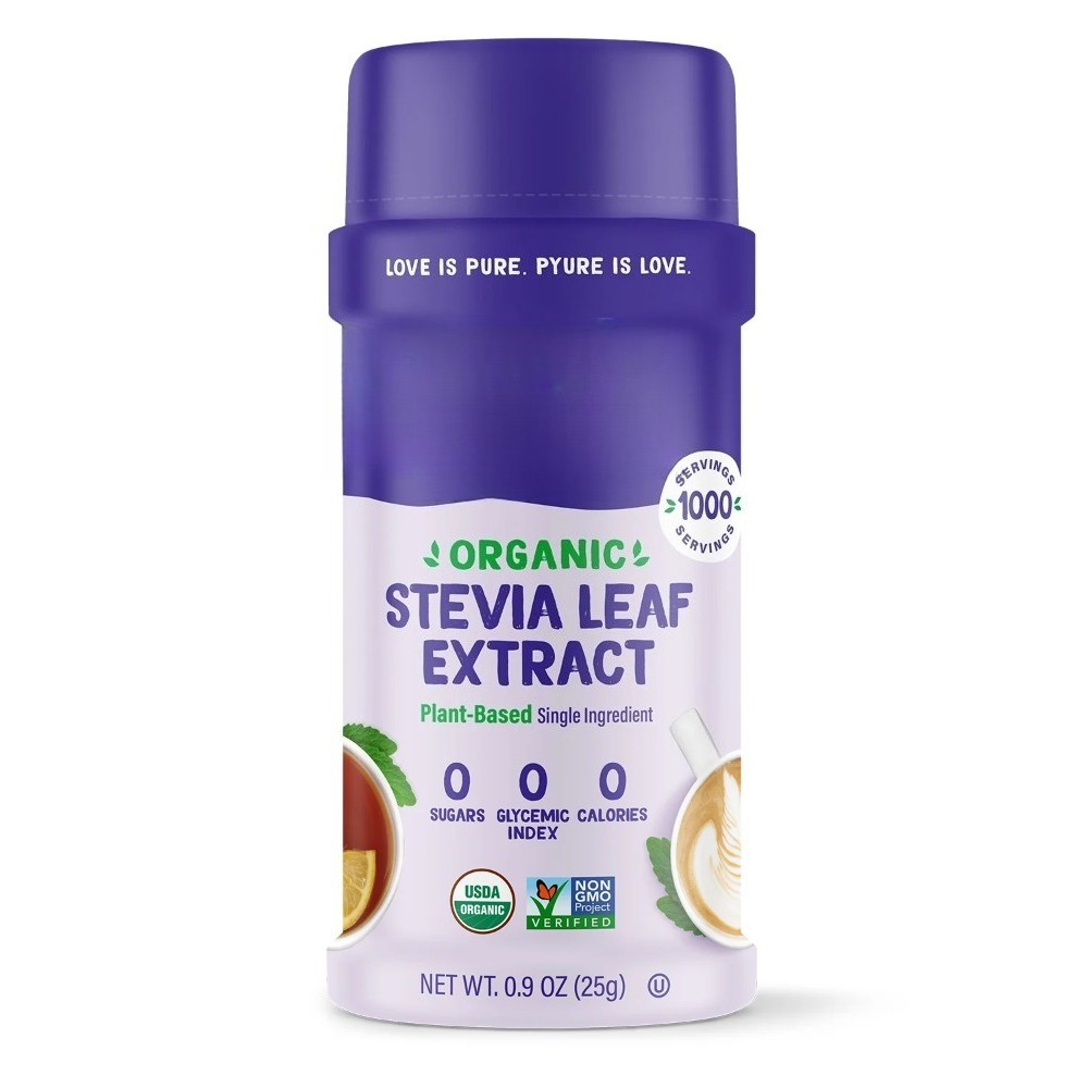 (3 pack) Pyure Stevia Extract, Single Ingredient Powdered Sweetener