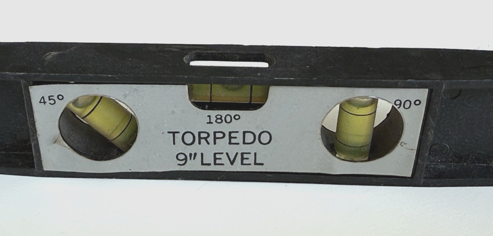Vintage Torpedo Level 9" Inch - Black