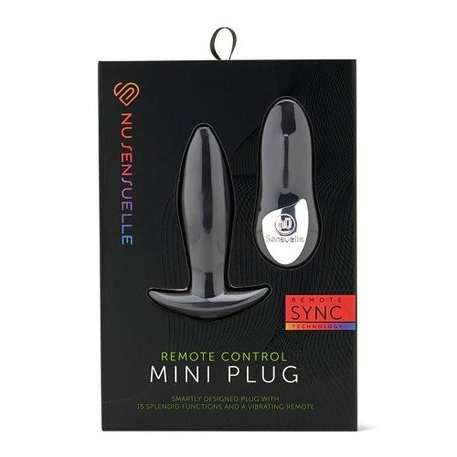 Nu Sensuelle Mini-Plug Vibrating Plug with Remote Control - Black