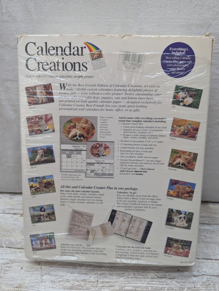 Calendar Creations Computer Software Vintage 3.5 Floppy