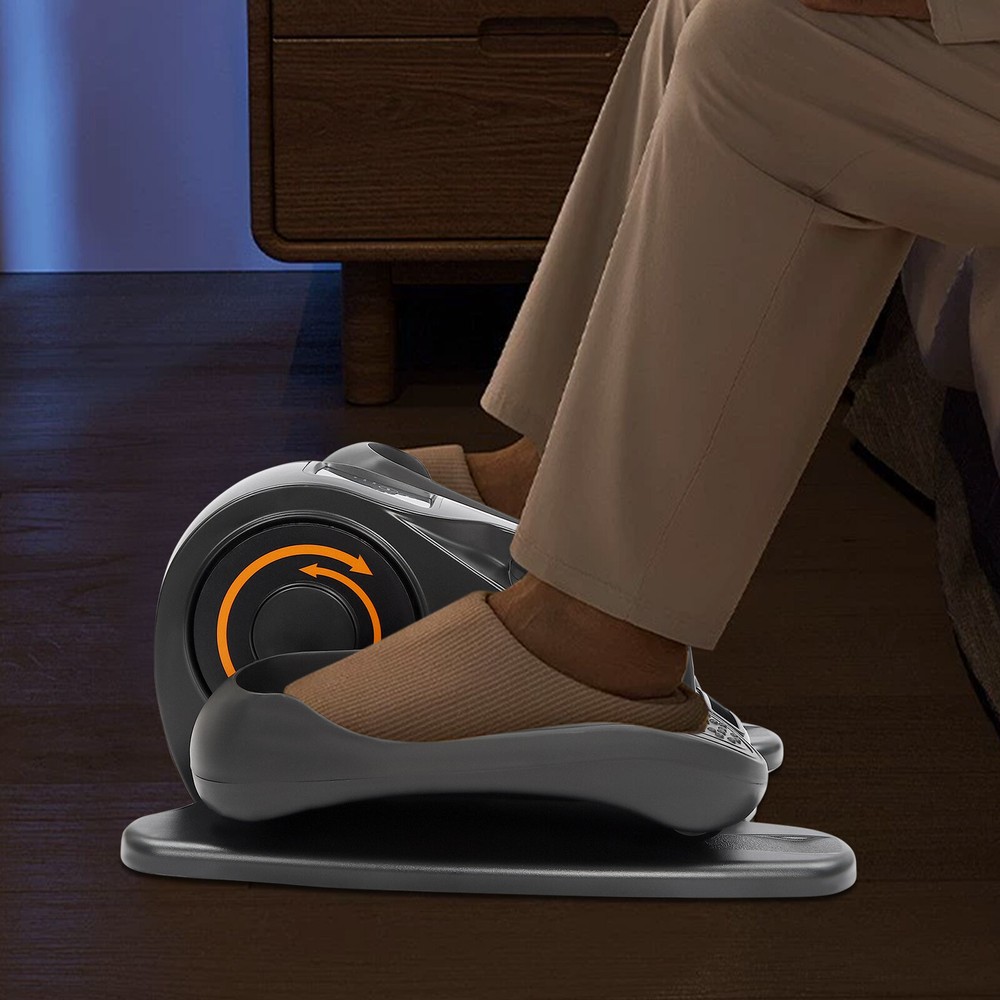 Under Desk Seated Elliptical Machine Leg Pedal Exerciser w Remote Control Quiet