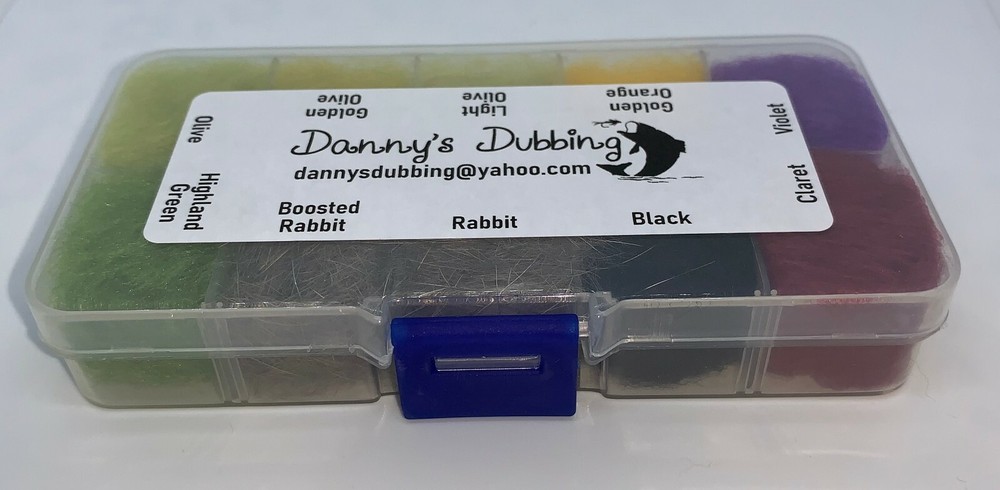 Danny’s Dubbing Box 2 - Fly Tying (Black, Olive, Green, Rabbit)