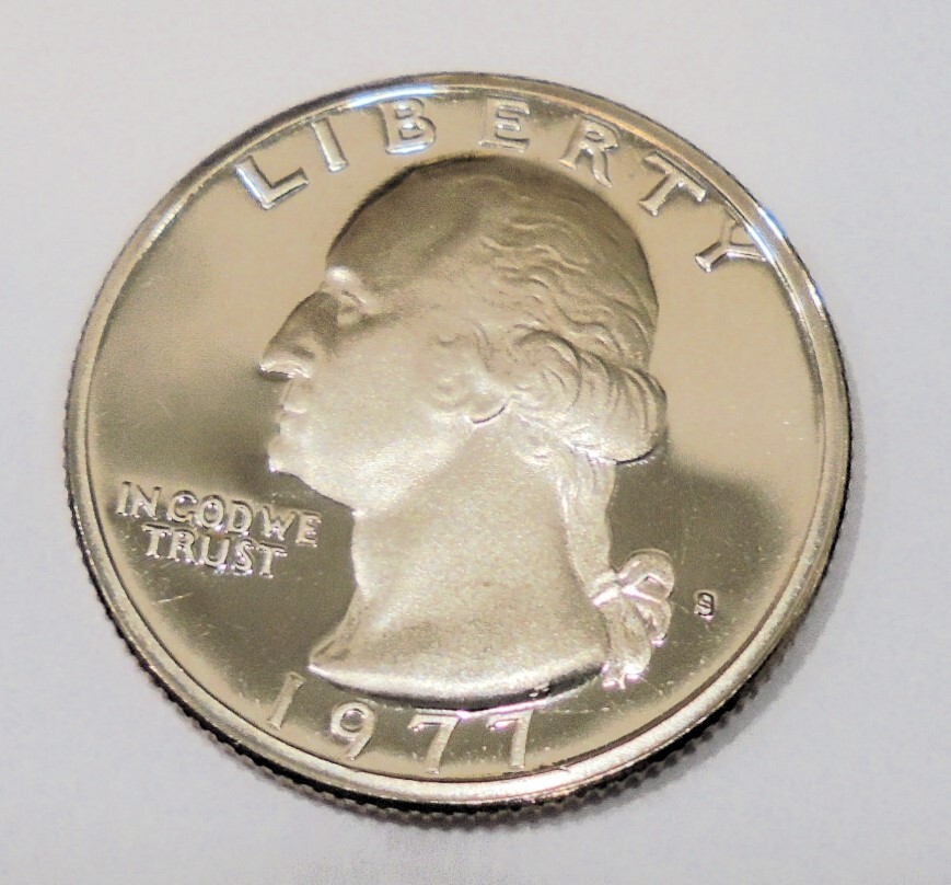 Nice 1977 s BU Proof Washington Quarter From Proof Set # 187