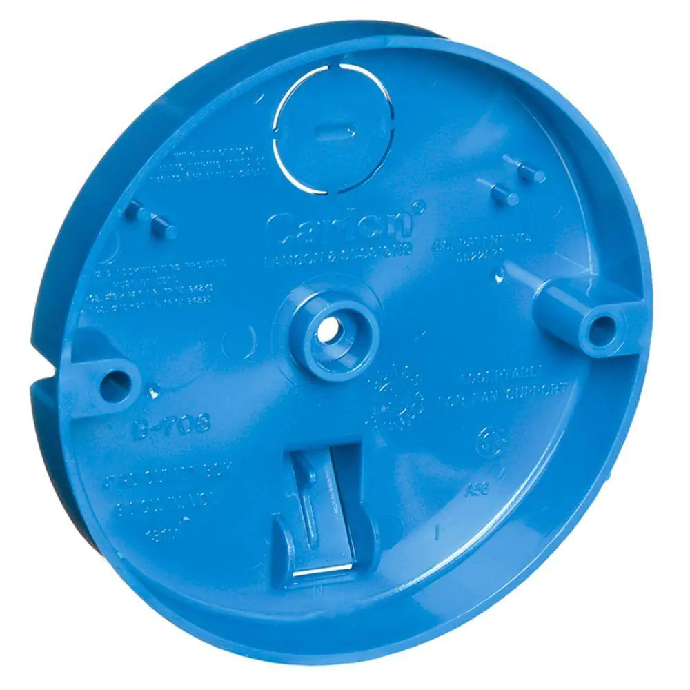 8 Cu. In. Electrical PVC Shallow New Work Electrical Ceiling Box (B708-SHK)