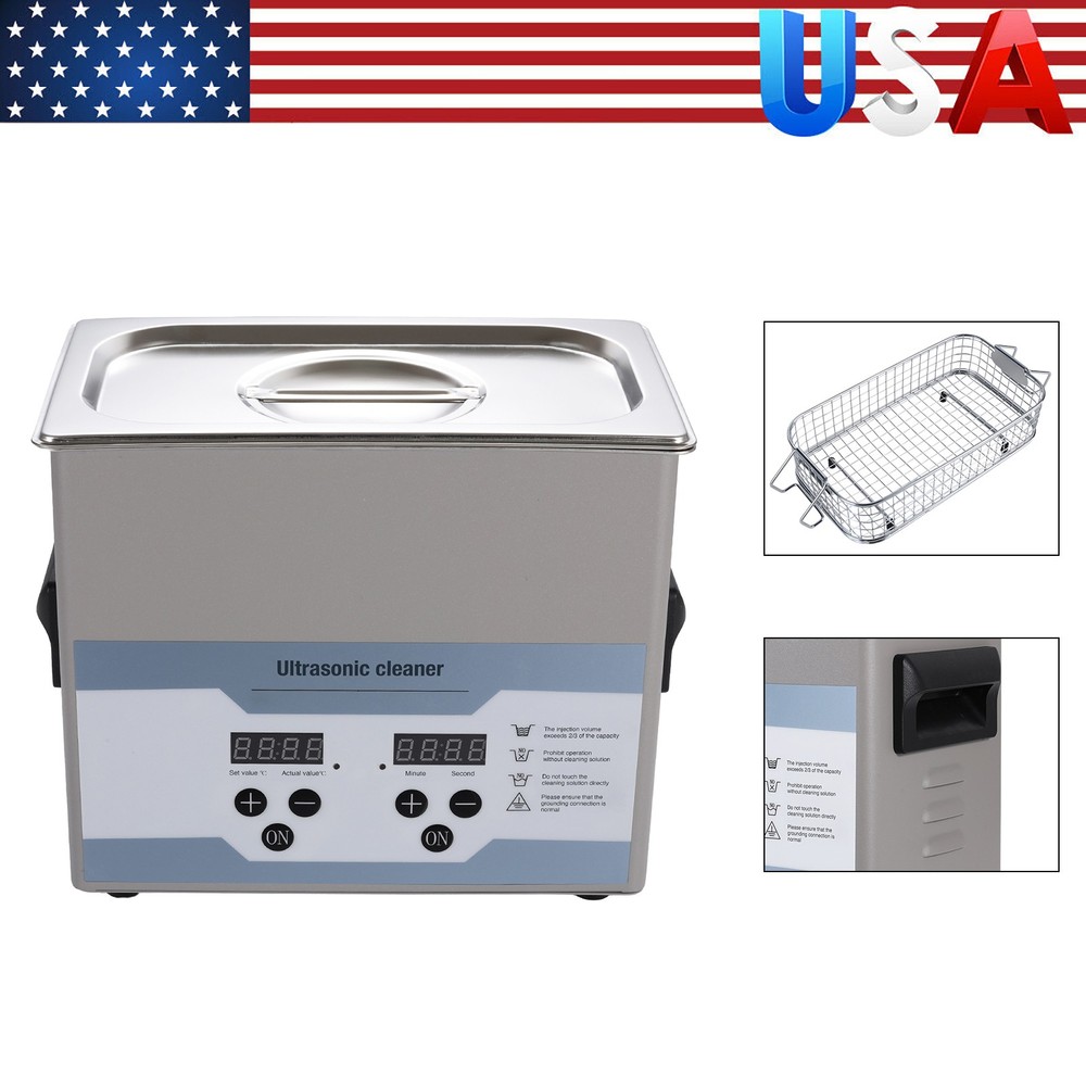 3.2L Ultrasonic Cleaner with Timer Heating Machine Digital Sonic Cleaner US