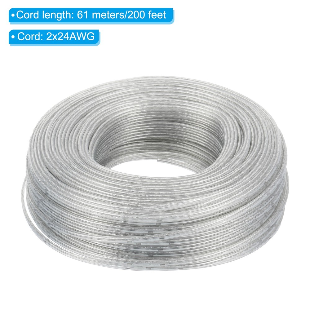 200Ft 24/2 PVC Covered Wire, 300V Electronic Wire