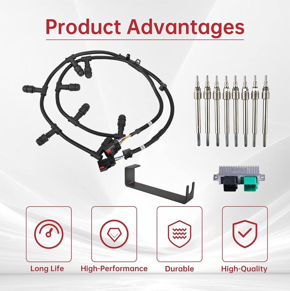 Powerstroke Harnesses+Glow Plug+Removal Tool+Controller For 04-10 6.0 6.0L Ford
