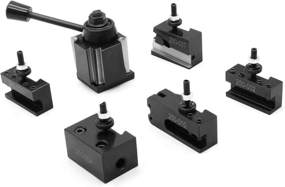 OXA 250-000 Lathe Quick Change Tool Post Set Compatible with 6" - 8" Lathe Swing