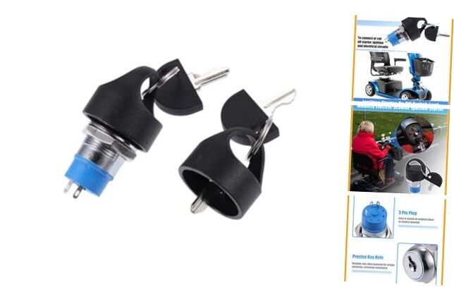 1 Set Ignition Starter On Off Switch Lock with 4 Keys Mobility Scooter Key