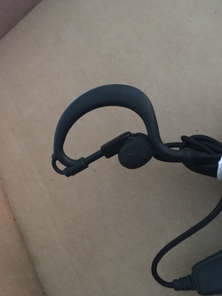 Adjustable Earhook Earpiece With Clip Mic Black 1518 5L+