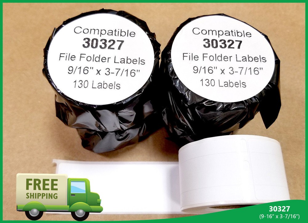 Dymo® LabelWriters XL Compatible 30327 File Folder 130 Labels Rectangular Rolls