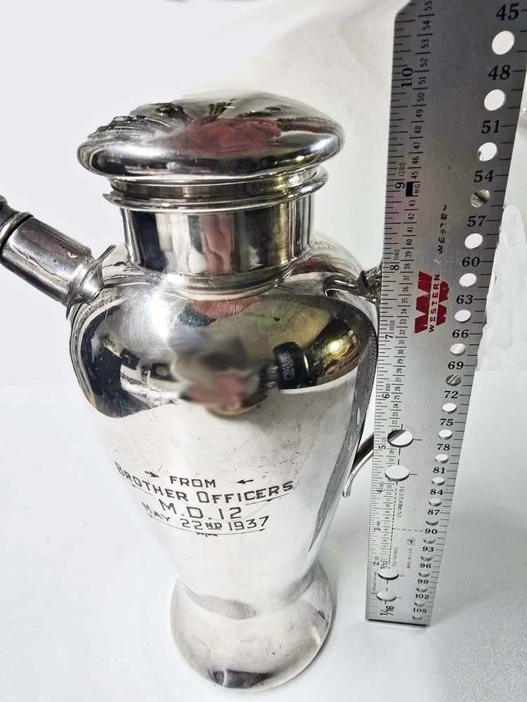 Collectable Military Carafe / Pitcher Possibly Silver Plated