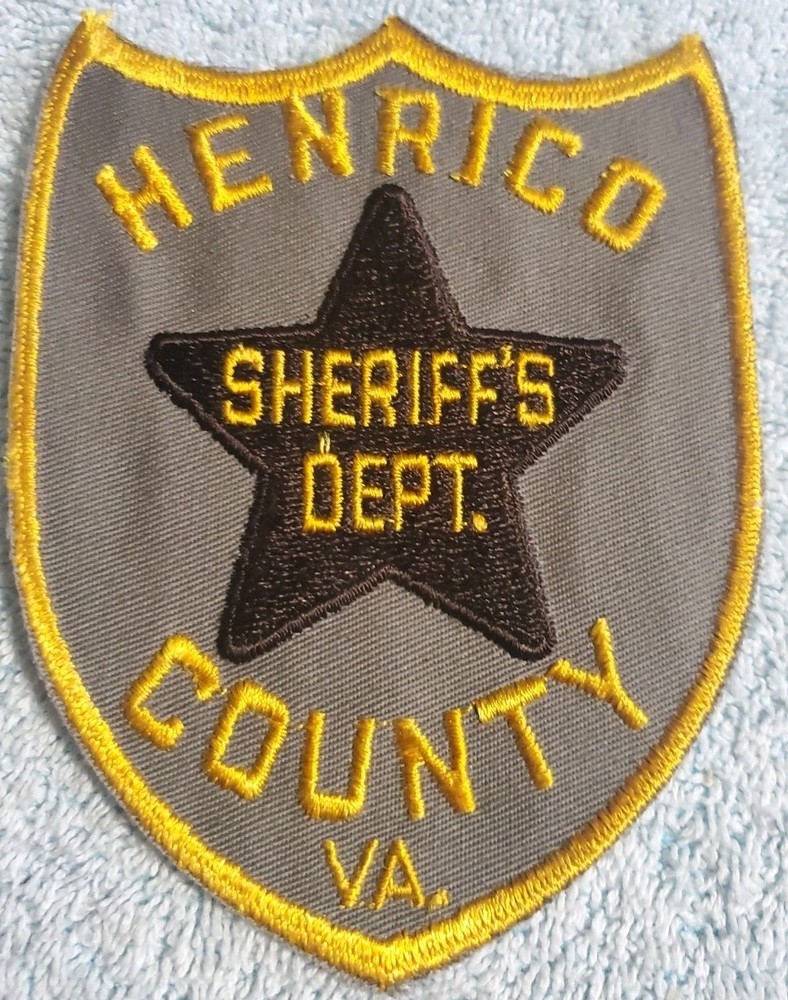 Vtg Obsolete Henrico Co VA Sheriffs Patch With Note