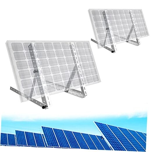 2 Sets 45Inch Solar Panel Mounting Brackets with Adjustable Solar Panel Tilt
