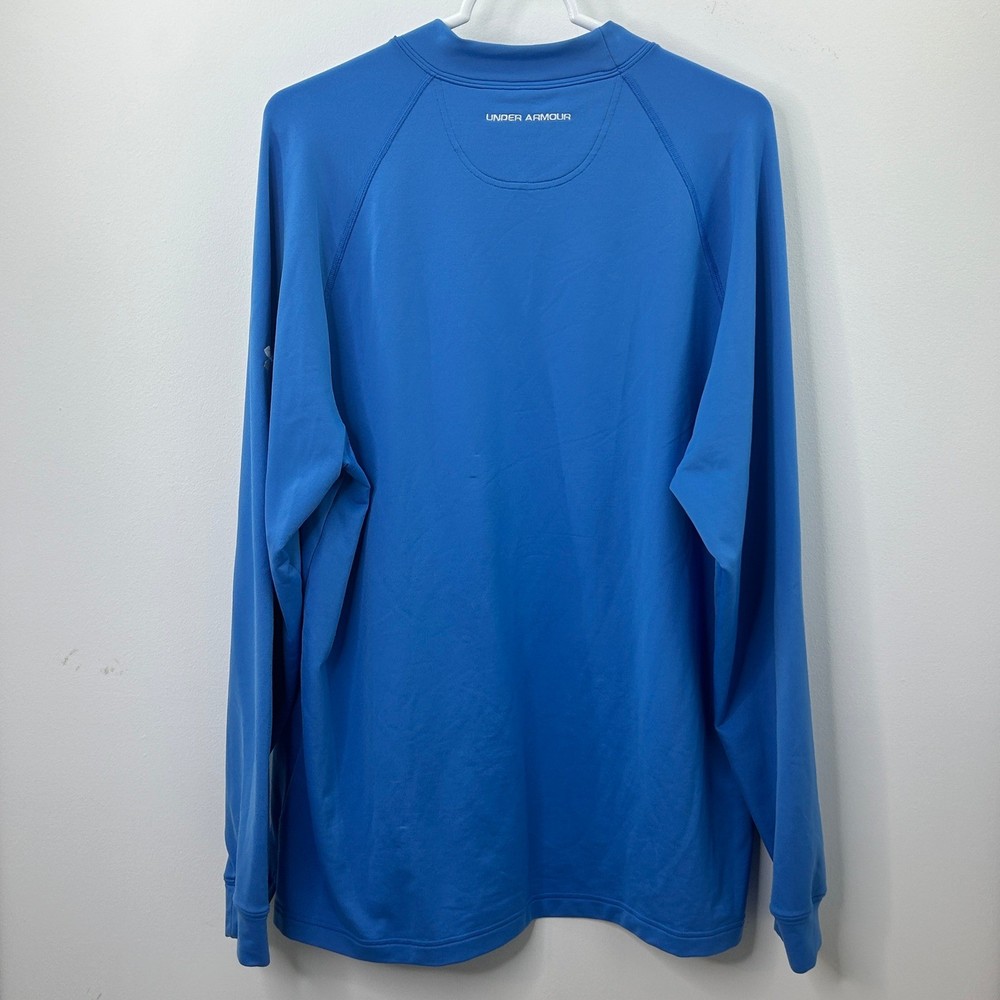 Under Armour Blue ColdGear Crewneck Pullover USA Shield Golf Large
