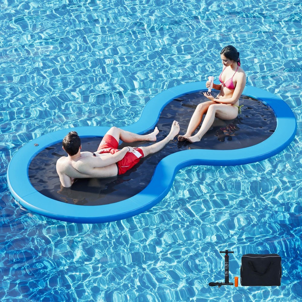 8’ Double-Ring Inflatable Dock, Sunchill Float Ring, Fits 7-8, Ideal for Lakes