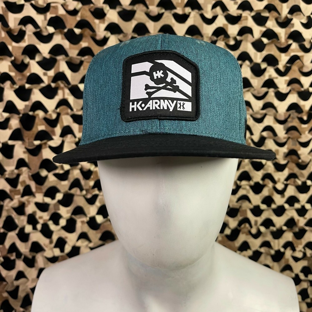 NEW HK Army Clip Snap Back Hat - Black/Teal