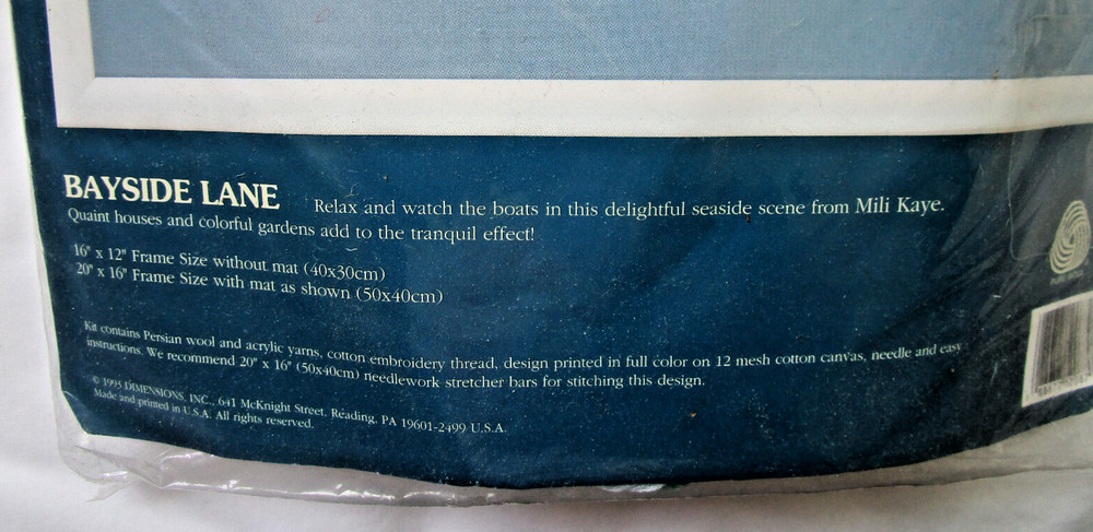 Dimensions Sunset "Bayside Lane” Needlepoint Kit