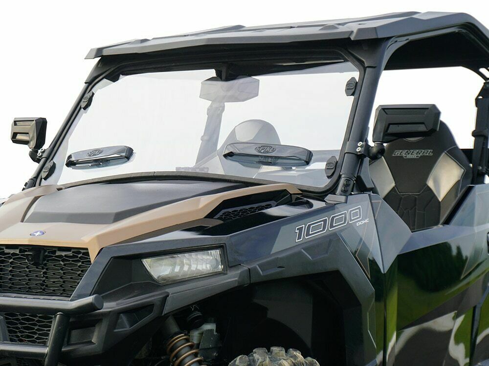 Polaris General 1000 & Crew Full Windshield Vented Hard Coated Scratch Resistant