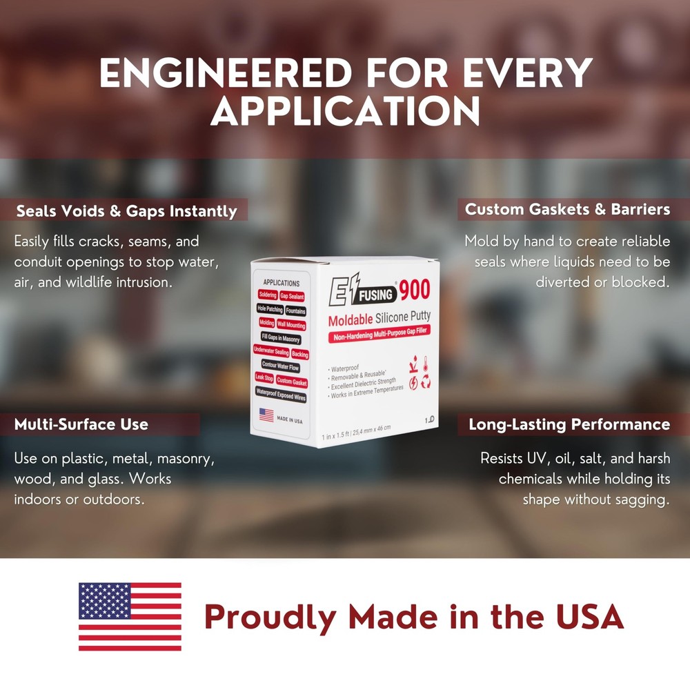 900 Moldable Silicone Putty - Gray Rectangular Shape Rectangular,