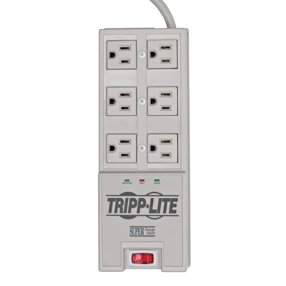 Tripp Lite 6 Outlet Surge Protector Power Strip, 6ft Cord, Right-Angle Plug, & $