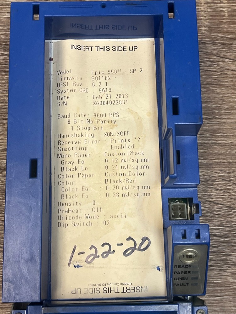 Epic Ithaca 950 Slot Machine Ticket Printer 1018A