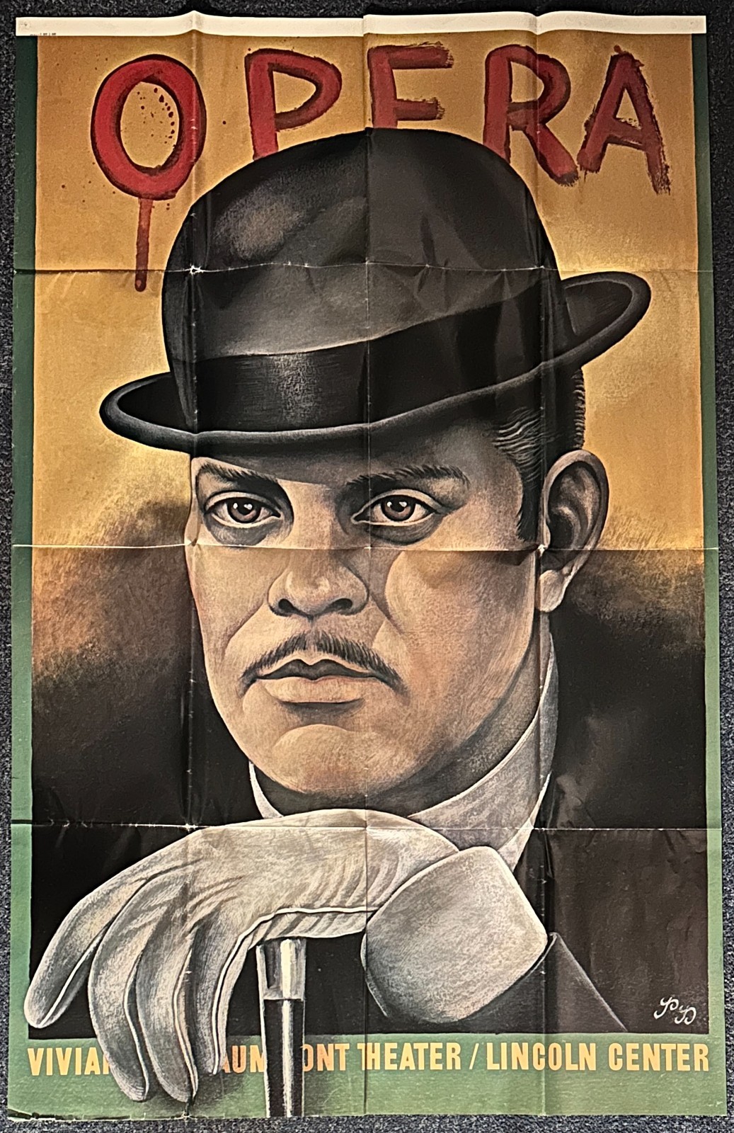 Vintage "The Three Penny Opera" Vivian Beaumont Theater Poster by Paul Davis