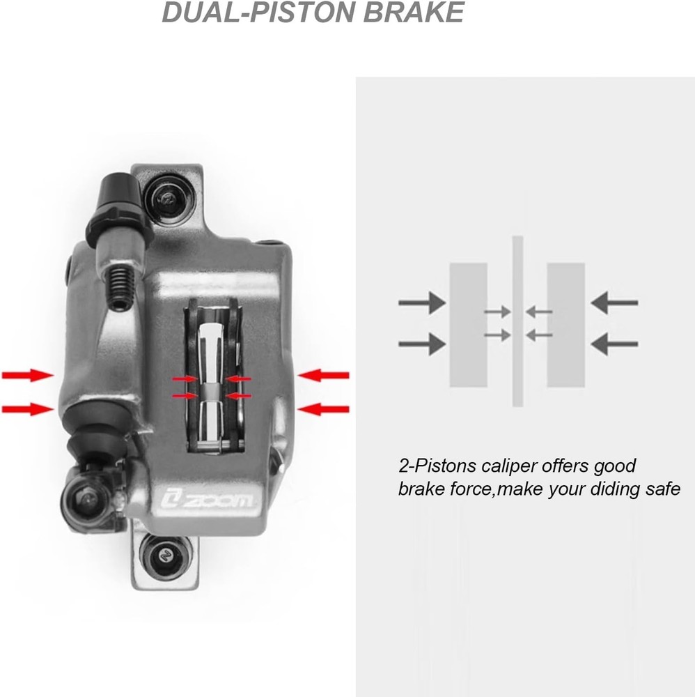 XTECH HB-100 Hydraulic Disc Brake Calipers Set for MTB & E-Bikes | Front & Rear