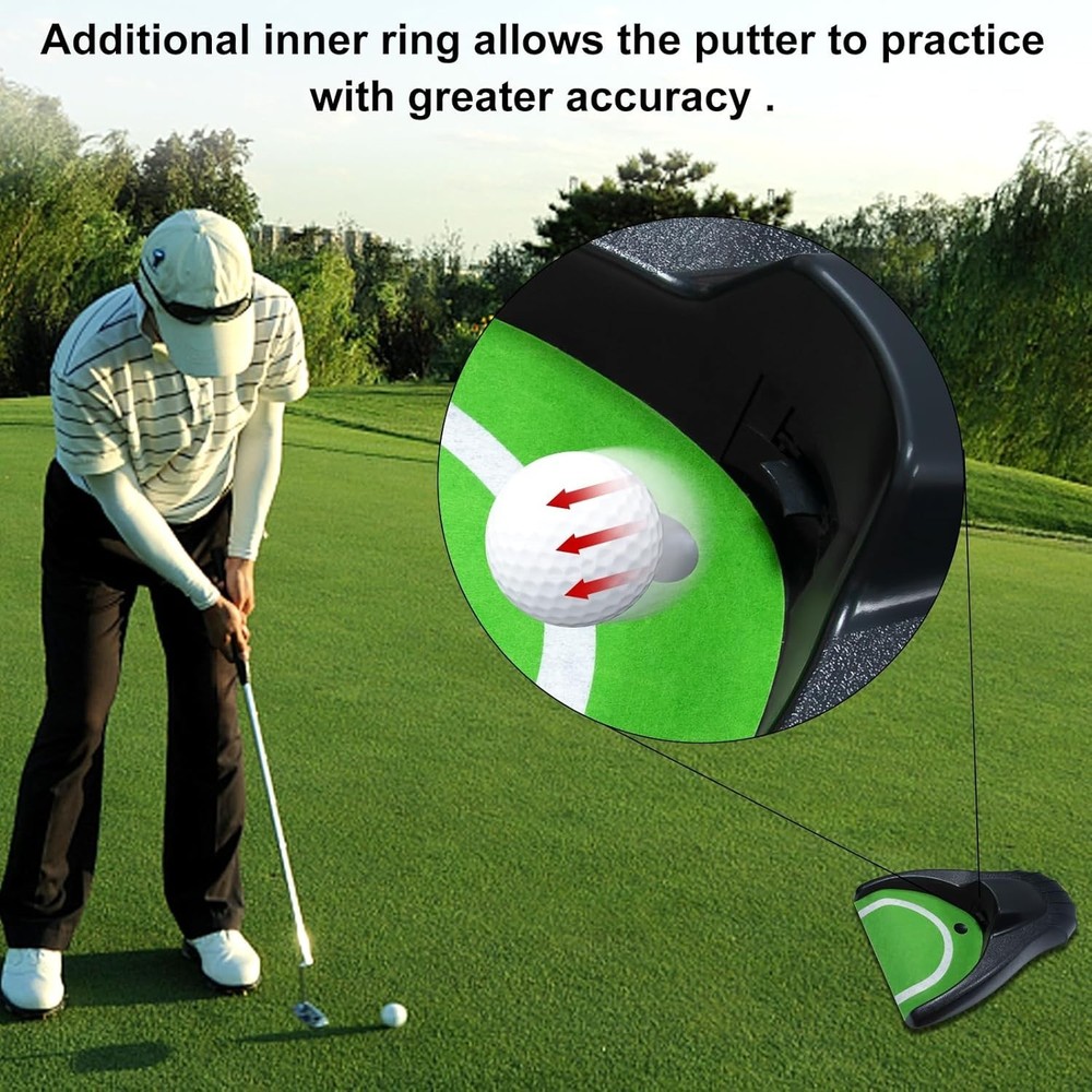 Putting Machine with Ball Return, Golf Putting Cup Golf Training Aid for Indo...