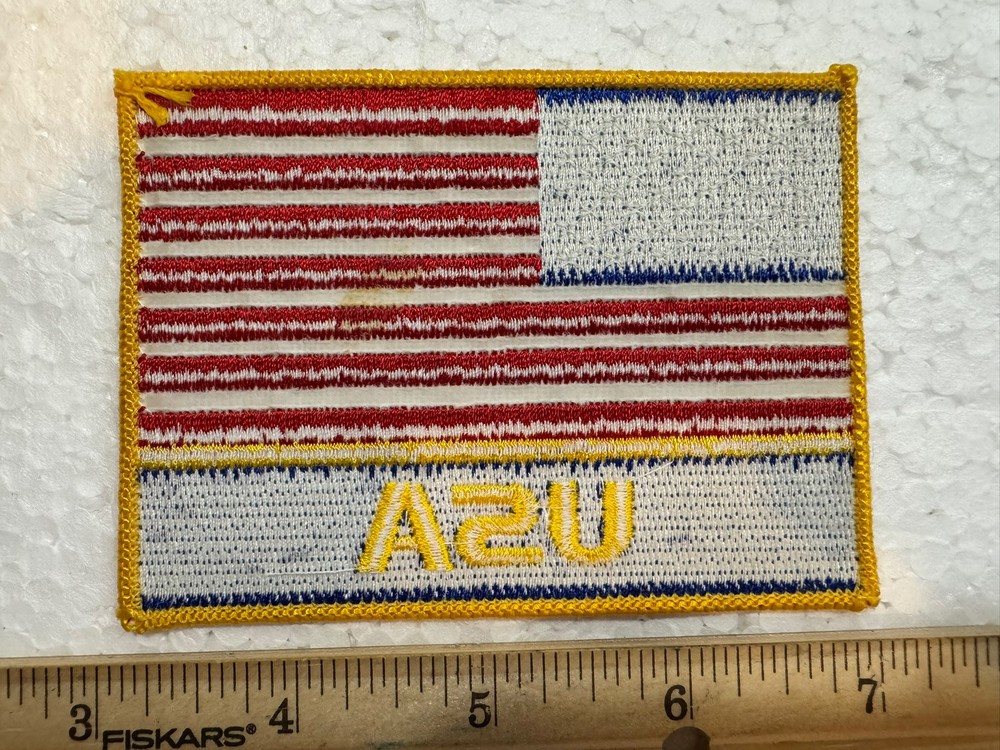 Vintage NASA Patch- USA & Flag