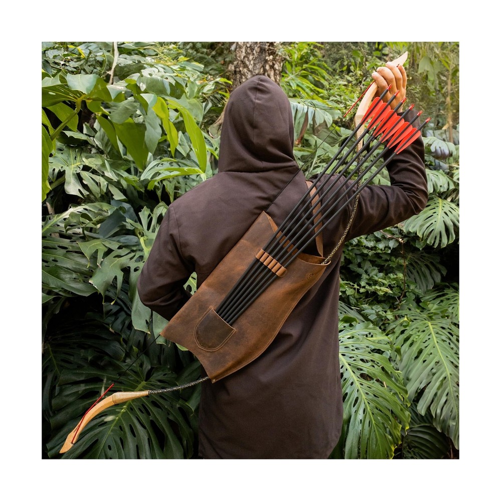 Archery Bow Carrier with Arrow Slots, Adjustable Shoulder Strap, Shooting Tar...