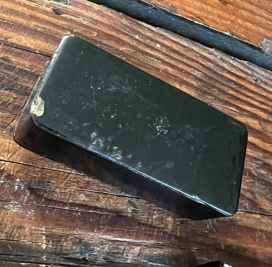 Antique Wood MOP Inlay Snuff Box