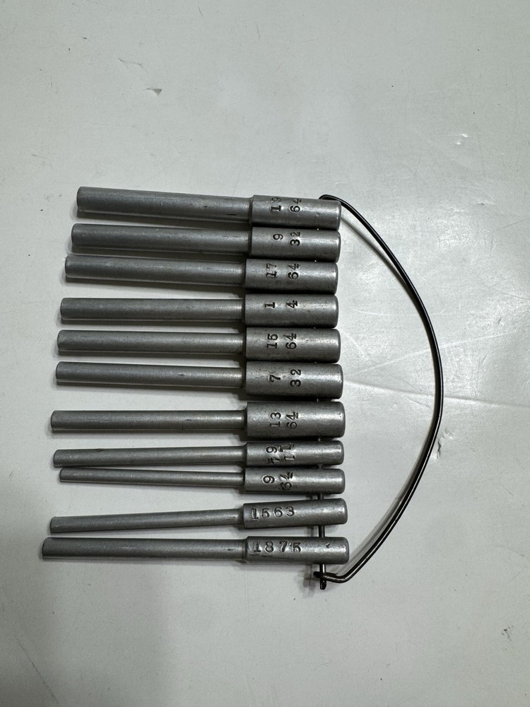 Numbered Drilling Tools Set Vintage