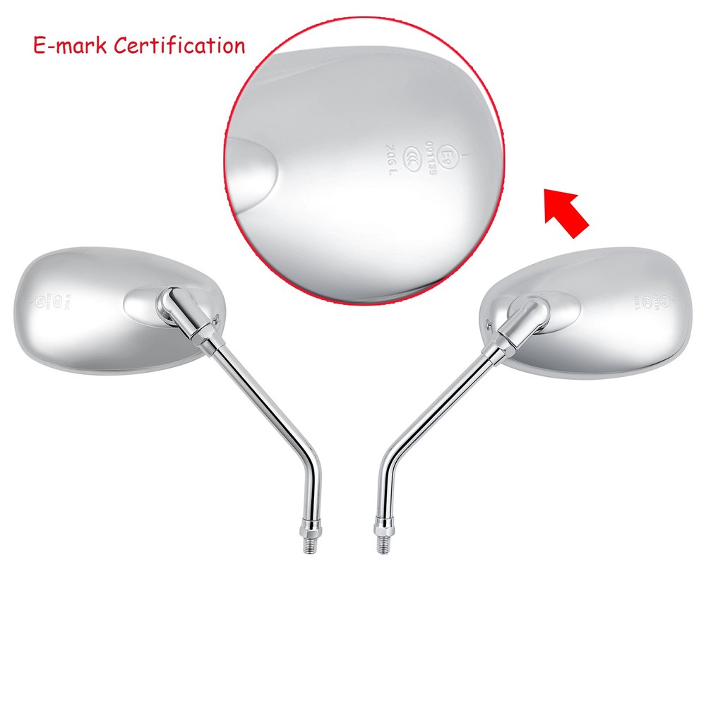 Chrome Motorcycle Rear View Side Mirrors 10mm For Triumph Thunderbird 650 600