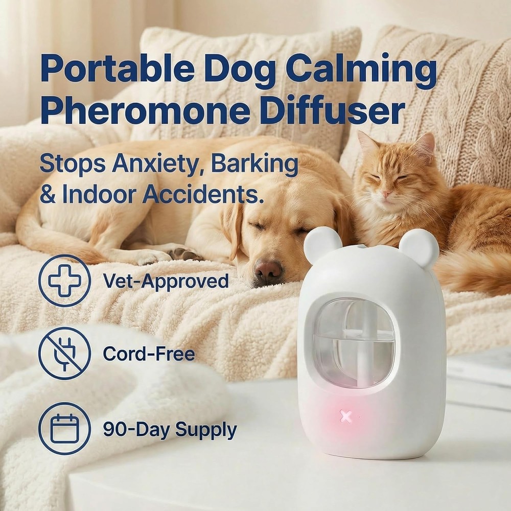 Dog Pheromone Calming Diffuser Kit, Pet Diffuser Kit, 30-Day Supply for Anxiety,