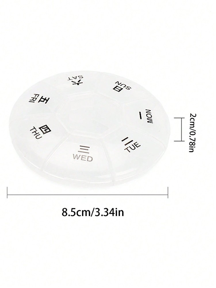 4pc Mini Portable Multi-Compartment Pill Box, Small Pill Case For Outdoor