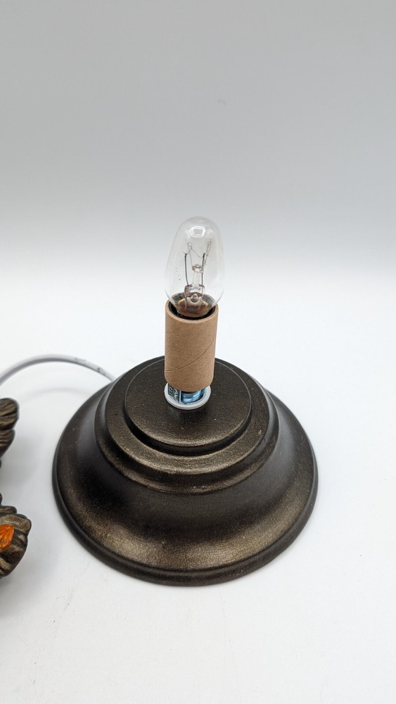 9" Hand Painted Black/Bronze Ceramic Halloween Tree Tabletop Decor with base