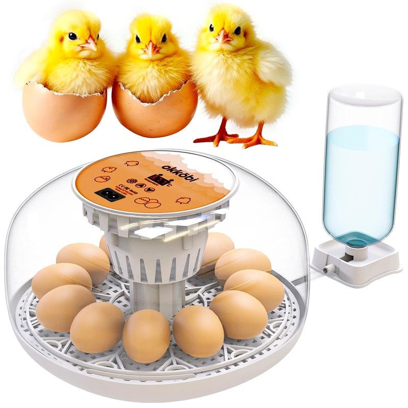 Automatic Chicken Egg Incubator Humidity Control LED Display Egg Turner 360 View