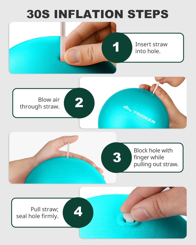 Versatile 9-Inch Mini Exercise Ball for Core Strengthening and Physical Therapy