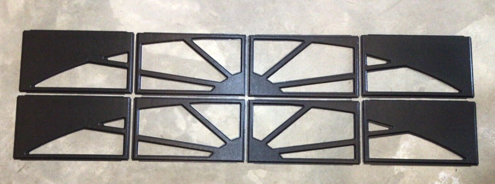 8pc Clopay Sunray Replacement Insert Grilles Short Panel Garage Door Black 503