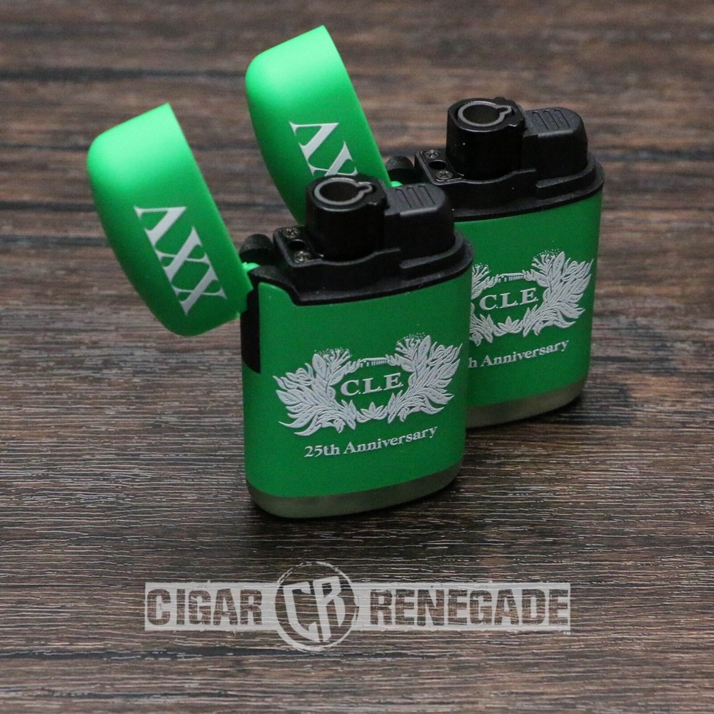 CLE XXV Single Flame Adjustable Refillable Cigar Torch Lighter - 2 Pack