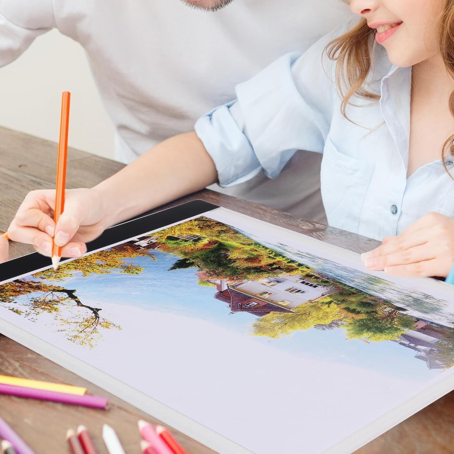 Large A4 Light Pad for Diamond Painting,Art Light Board, LED Copy Board, Light