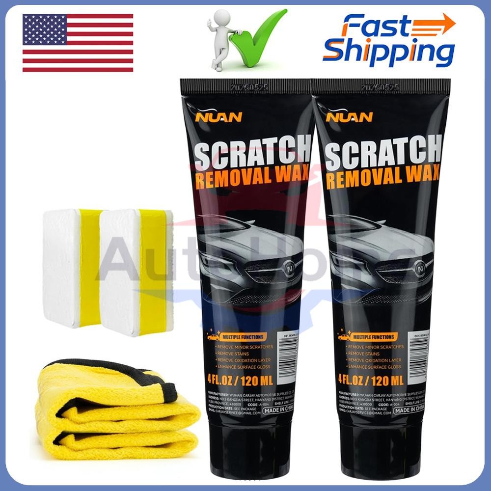 2PCS NUAN Car Scratch Remover for Deep Scratches Paint Restorer Auto Repair Wax