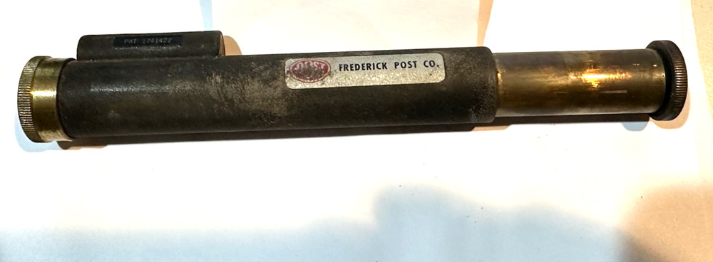 Frederick Post Handheld Bubble Level Survey Transit Scope Monoscope Leather Case